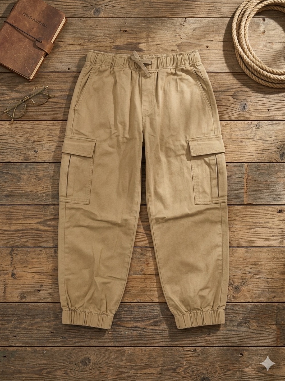 Men's Cargo Jogger Pants in Khaki